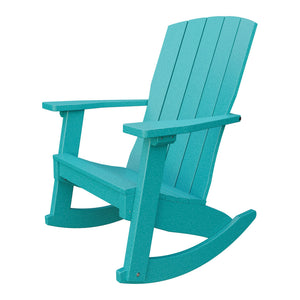 Amish Coastal Poly Patio Rocker in Aruba Blue