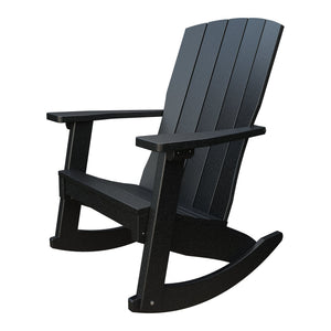 Amish Coastal Poly Patio Rocker in Black