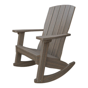 Amish Coastal Poly Patio Rocker in Brazilian Walnut
