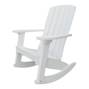 Amish Coastal Poly Patio Rocker in Bright White