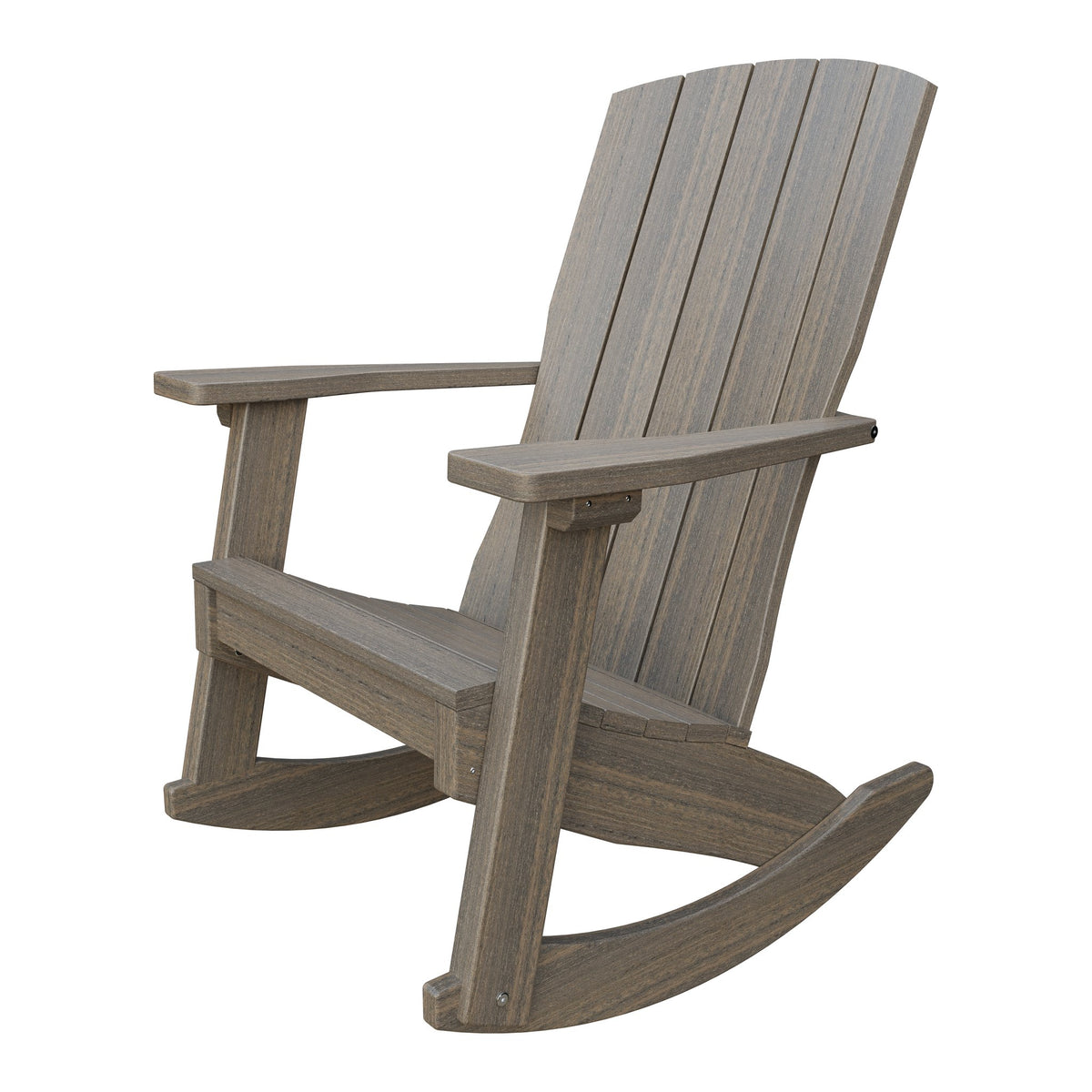 Amish Coastal Poly Patio Rocker in Coastal Gray