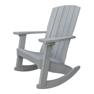 Amish Coastal Poly Patio Rocker in Driftwood Gray