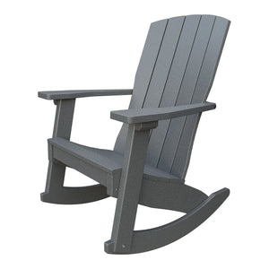 Amish Coastal Poly Patio Rocker in Gray