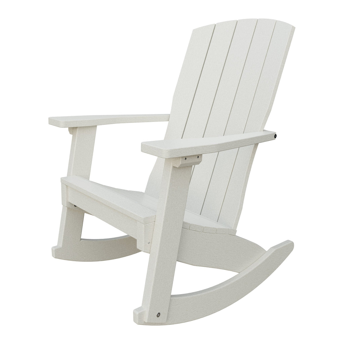 Amish Coastal Poly Patio Rocker in Ivory