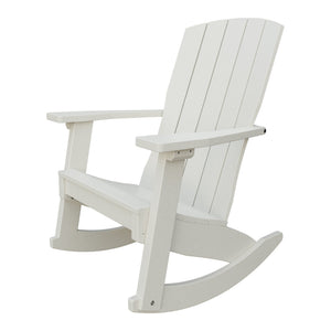 Amish Coastal Poly Patio Rocker in Ivory