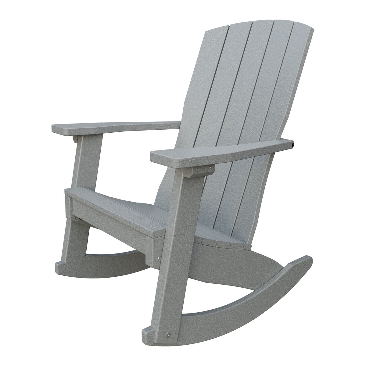 Amish Coastal Poly Patio Rocker in Light Gray