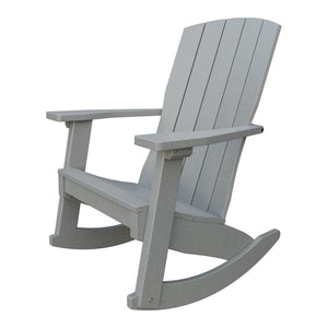 Amish Coastal Poly Patio Rocker in Light Gray
