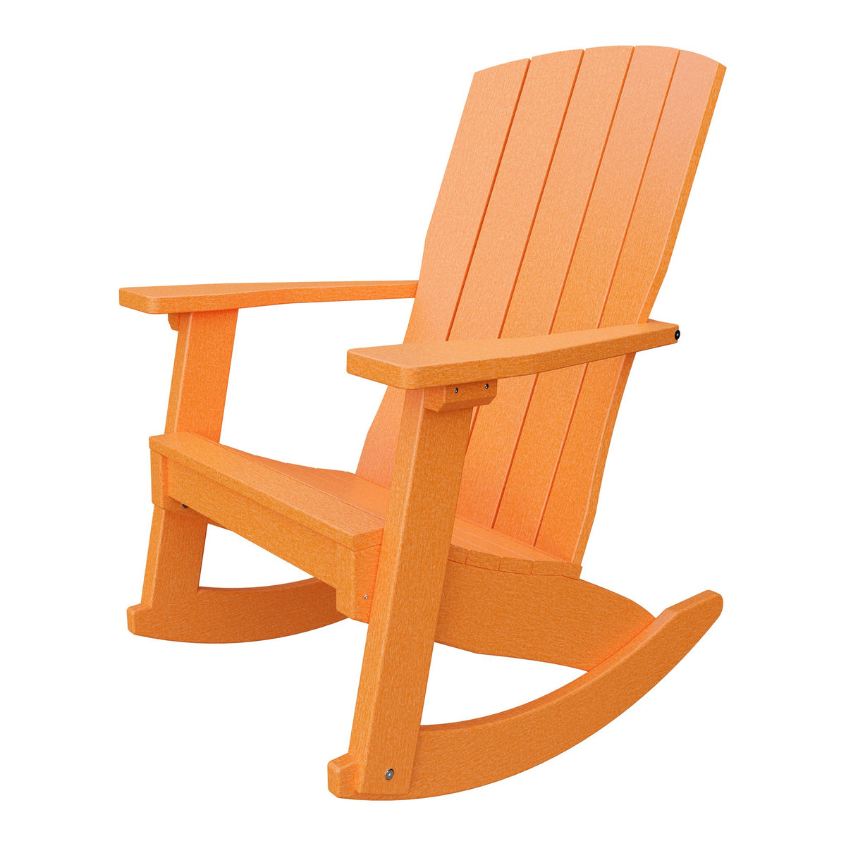 Amish Coastal Poly Patio Rocker in Bright Orange