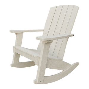 Amish Coastal Poly Patio Rocker in Seashell
