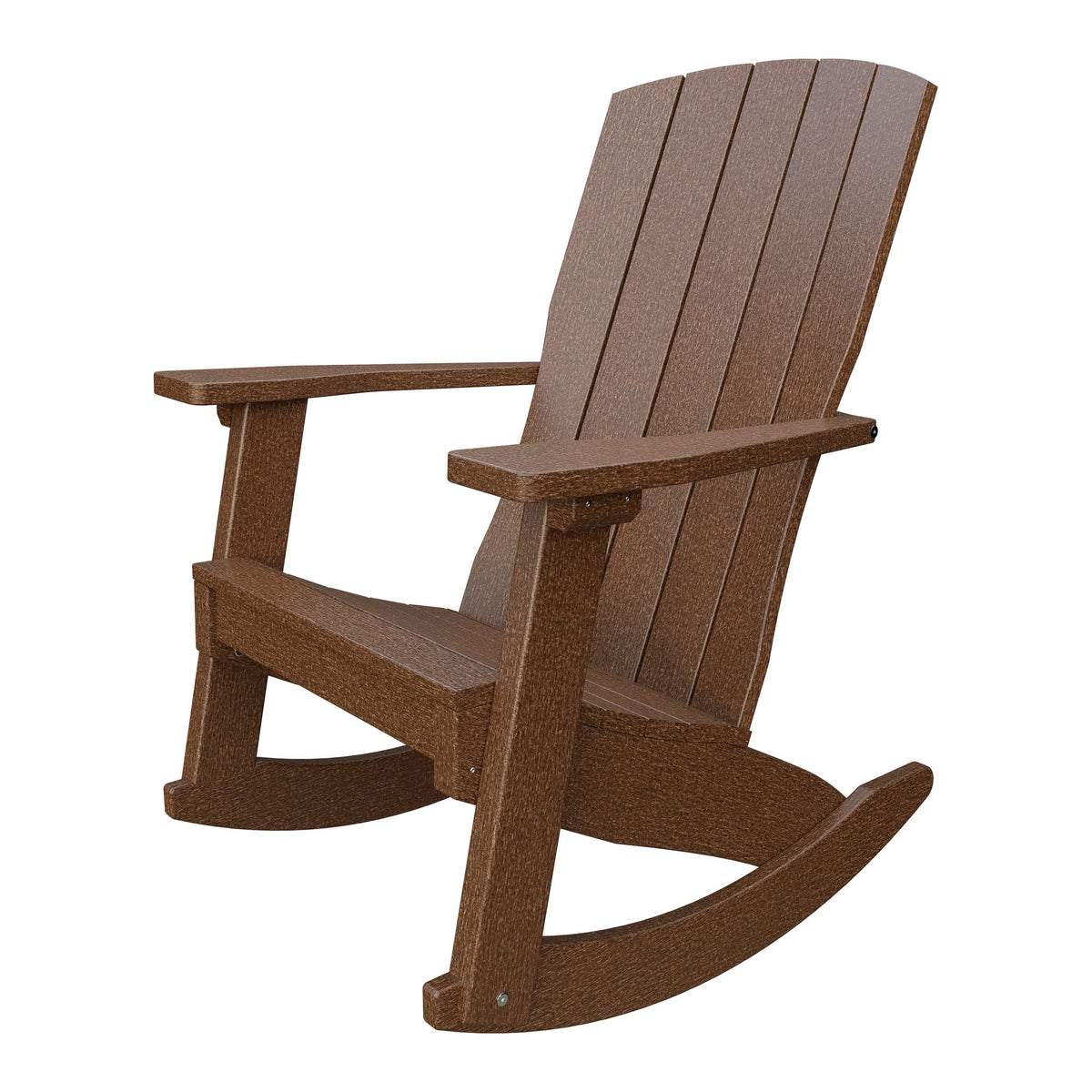 Amish Coastal Poly Patio Rocker in Tudor Brown