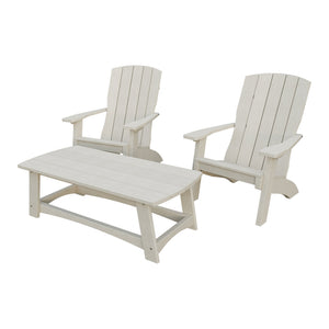 Amish Coastal 5-Piece Patio Set: 2 Chairs, 2 Ottomans & End Table in Seashell