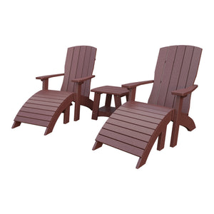 Amish Coastal 3-Piece Patio Set: 2 Chairs & Coffee Table in Cherrywood