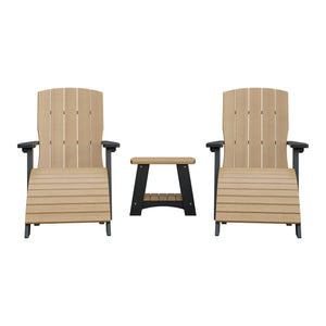 Amish Coastal 3-Piece Patio Set: 2 Chairs & Coffee Table