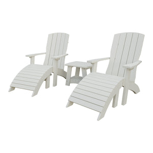 Amish Coastal 3-Piece Patio Set: 2 Chairs & Coffee Table in Ivory