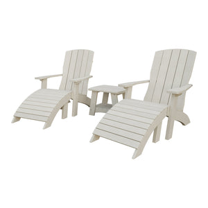 Amish Coastal 3-Piece Patio Set: 2 Chairs & Coffee Table in Seashell
