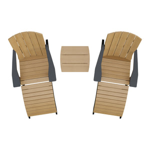 Amish Coastal 3-Piece Patio Set: 2 Chairs & Coffee Table