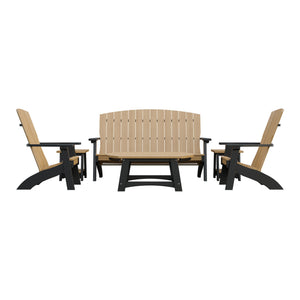 Amish Coastal 6-Piece Patio Set: Bench, 2 Chairs & 3 Tables