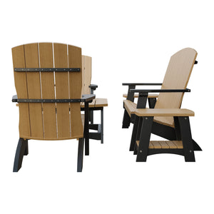 Amish Coastal 6-Piece Patio Set: Bench, 2 Chairs & 3 Tables