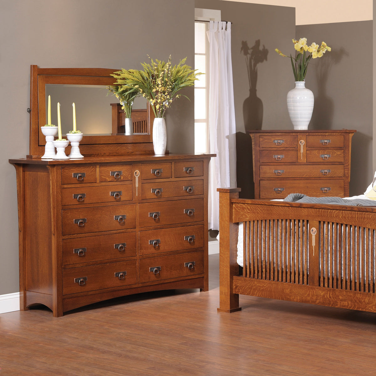 Amish Solid Wood Artesano 12-Drawer Dresser