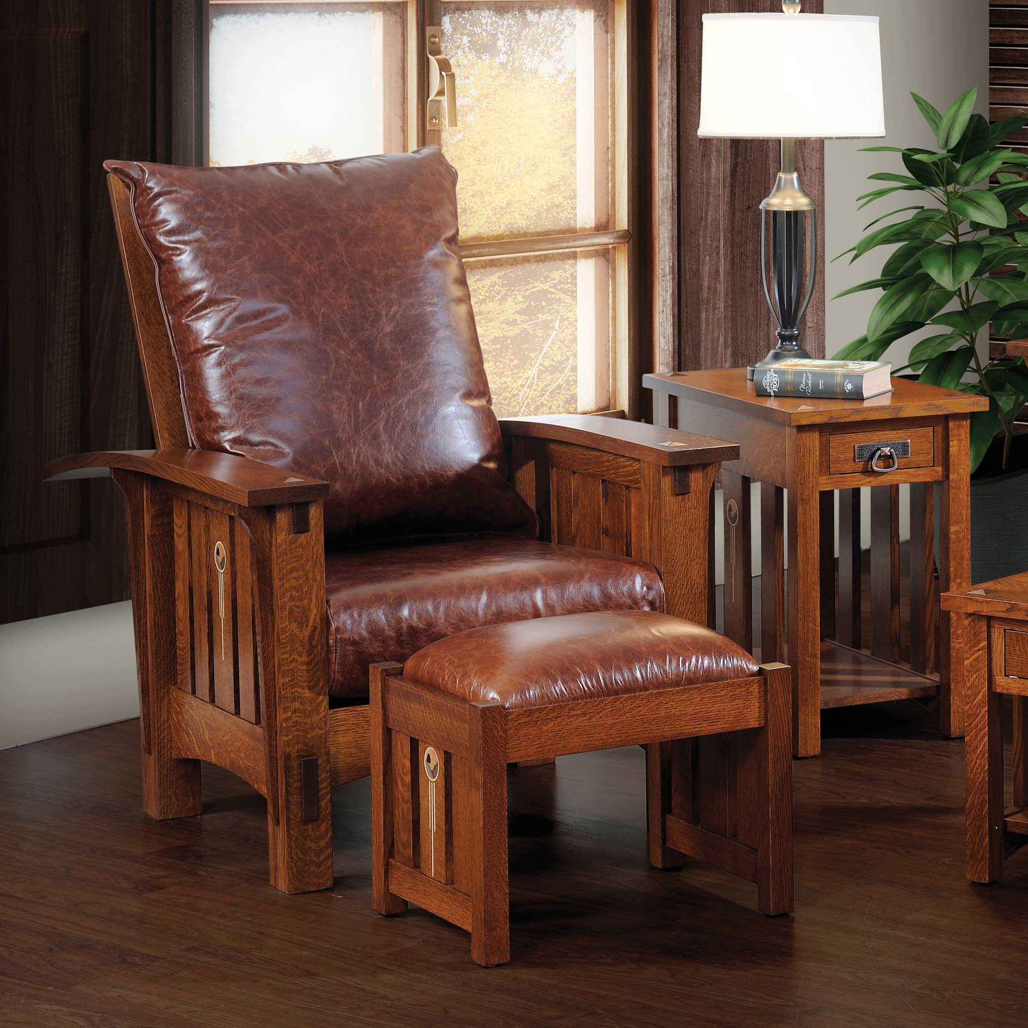Amish Solid Wood Artesano Morris Chair