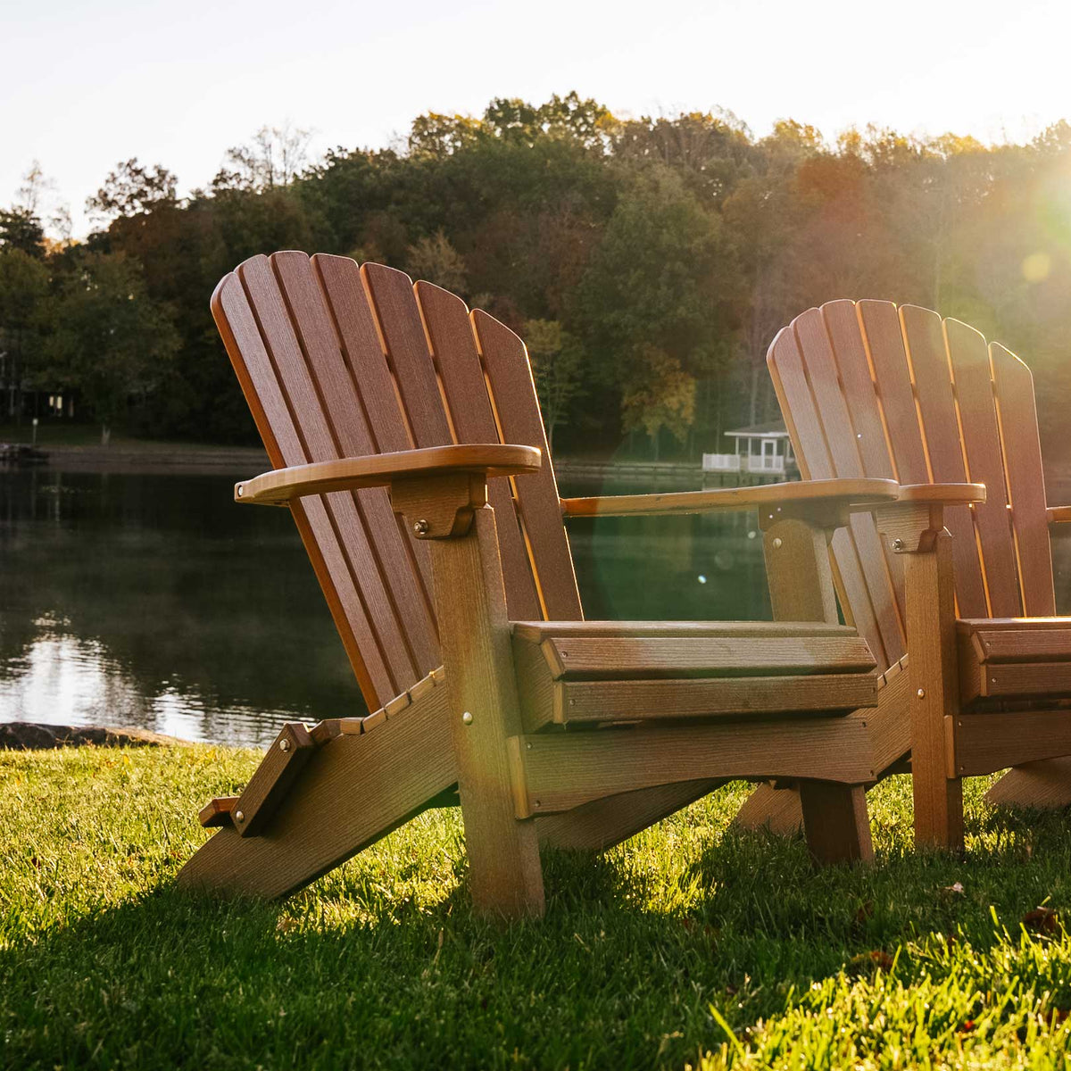 Amish Saranac Poly Patio Folding Adirondack Chair