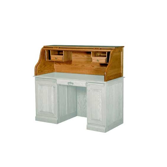 Amish Traditional 70" Wood Roll Top Computer Desk