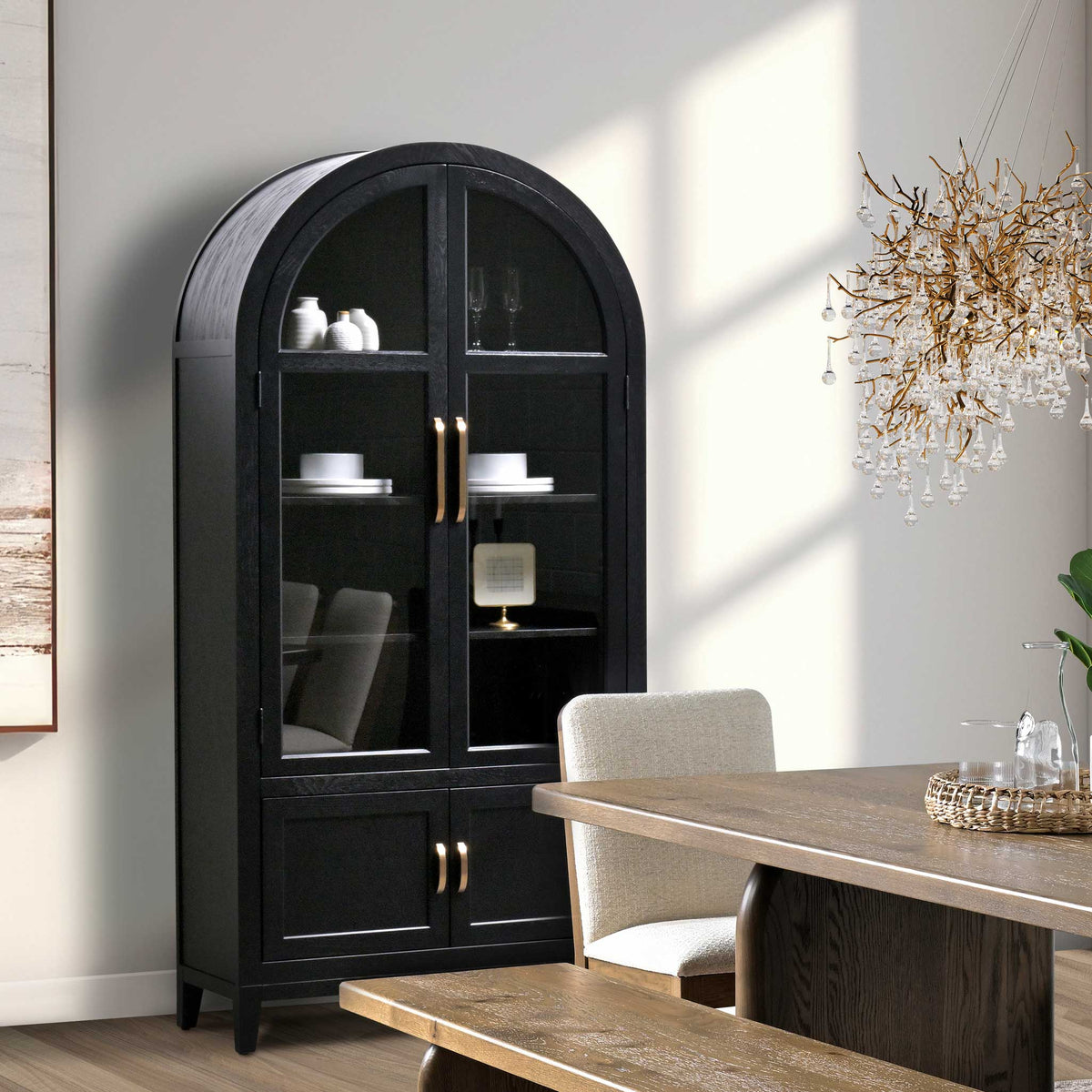 Amish Hillsborough Display Rustic Barnwood Cabinet