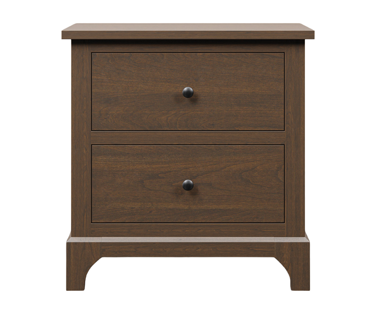 Amish Ridley Park 2-Drawer Solid Wood Nightstand