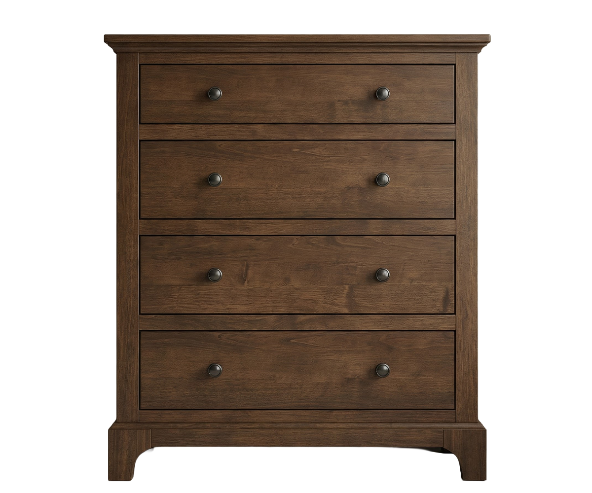 Amish Ridley Park 4-Drawer Solid Wood Bedroom Chest