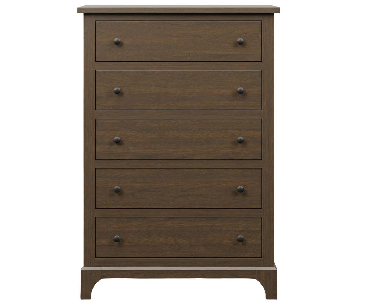 Amish Ridley Park 5-Drawer Solid Wood Bedroom Chest