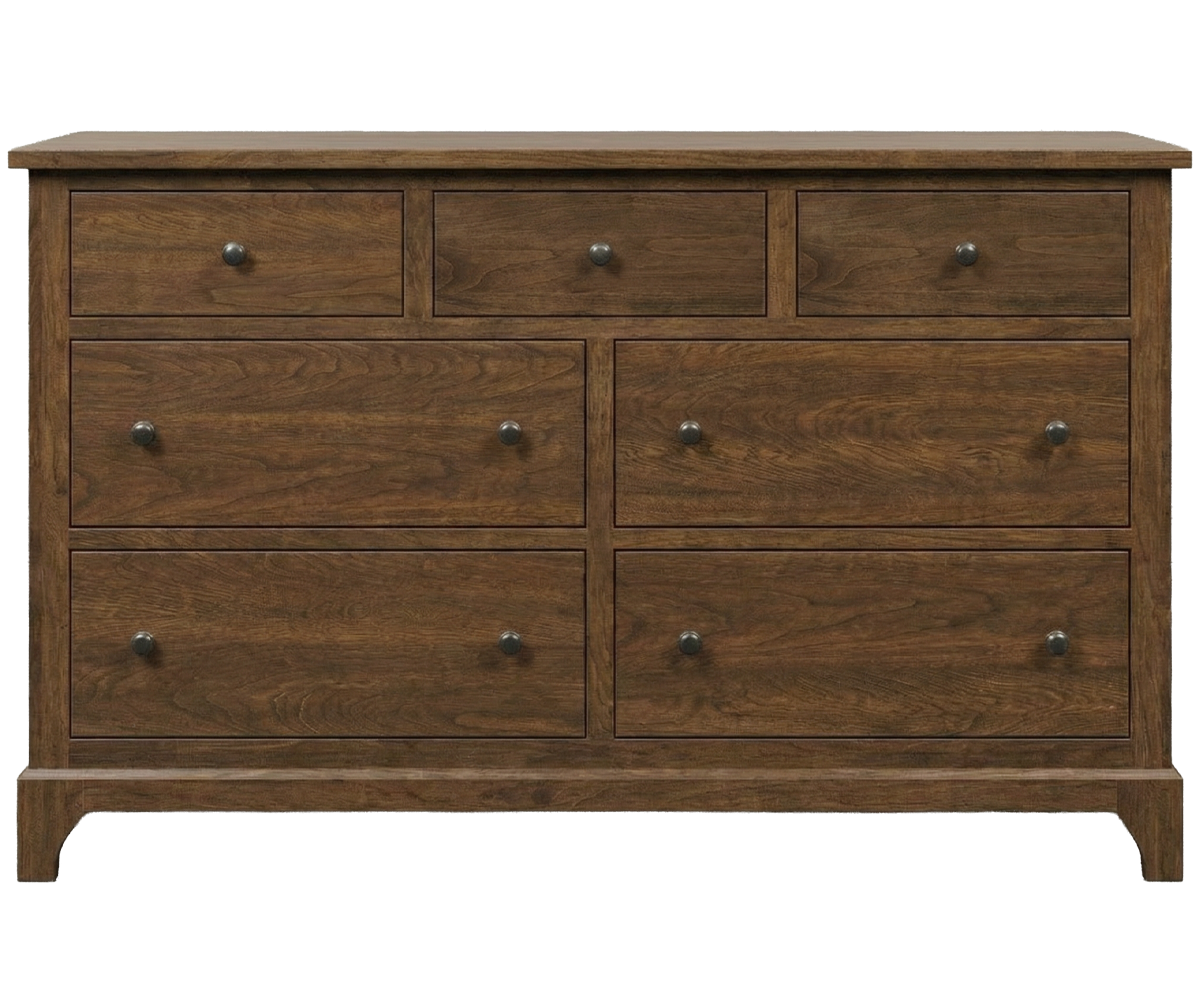 Amish Ridley Park 7-Drawer Solid Wood Bedroom Dresser