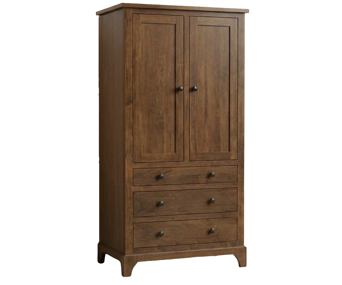 Amish Ridley Park Solid Wood Bedroom Armoire