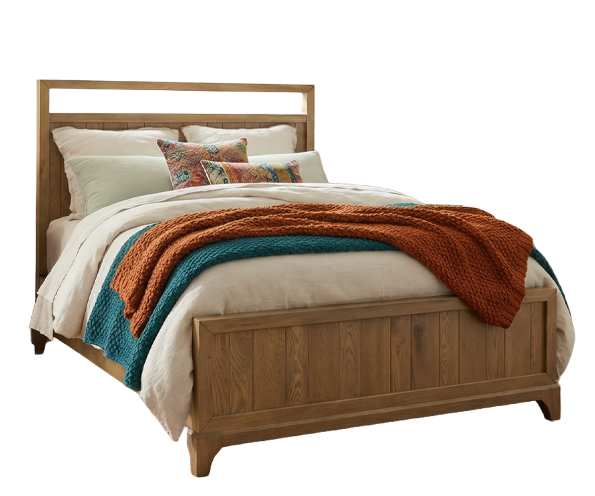 Amish Ridley Park Solid Wood Panel Bed