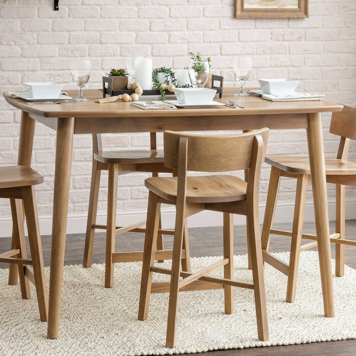 Amish Austin Solid Wood Gathering Counter Height Table