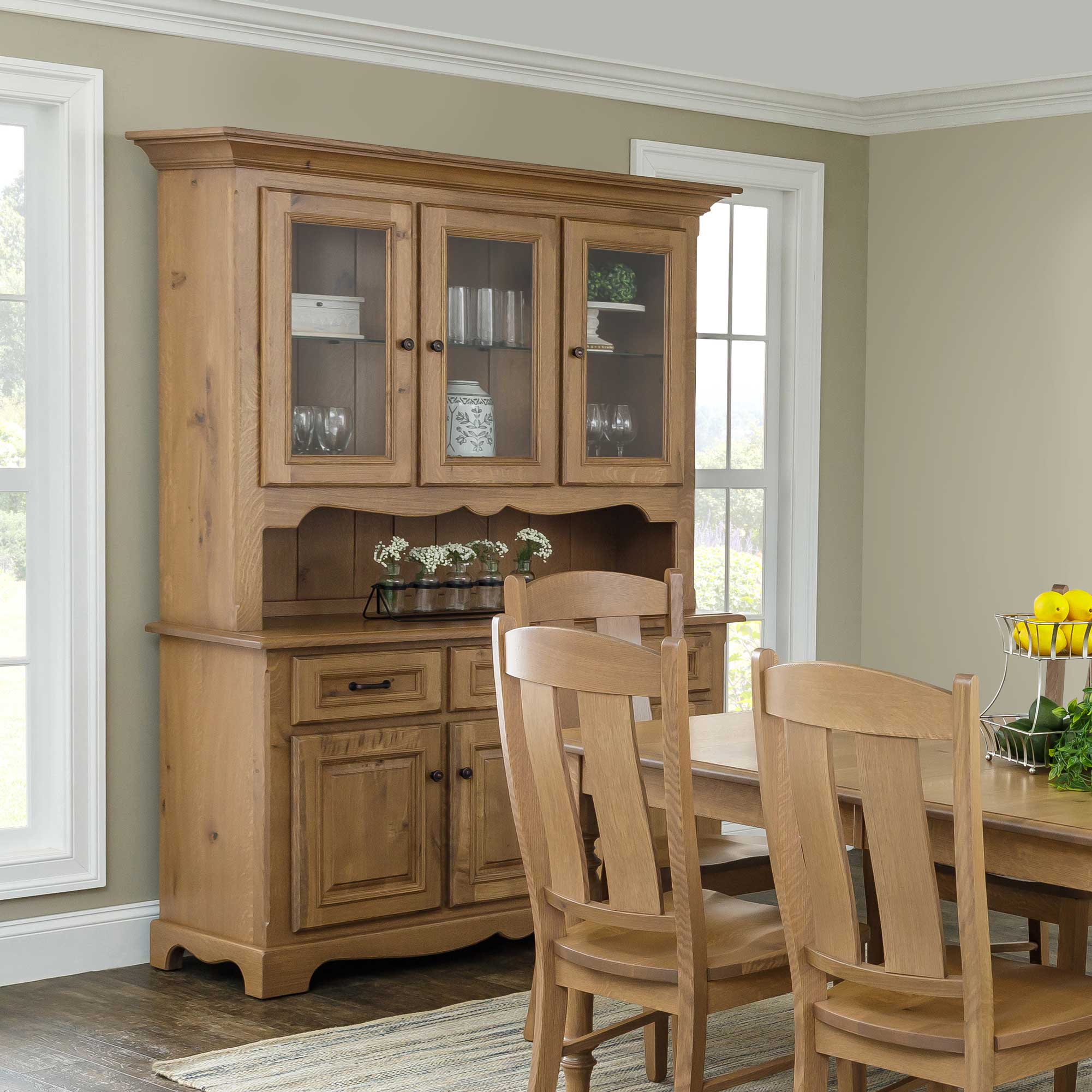dresser and hutch Kitchen Dresser with Glass Doors main image 0
