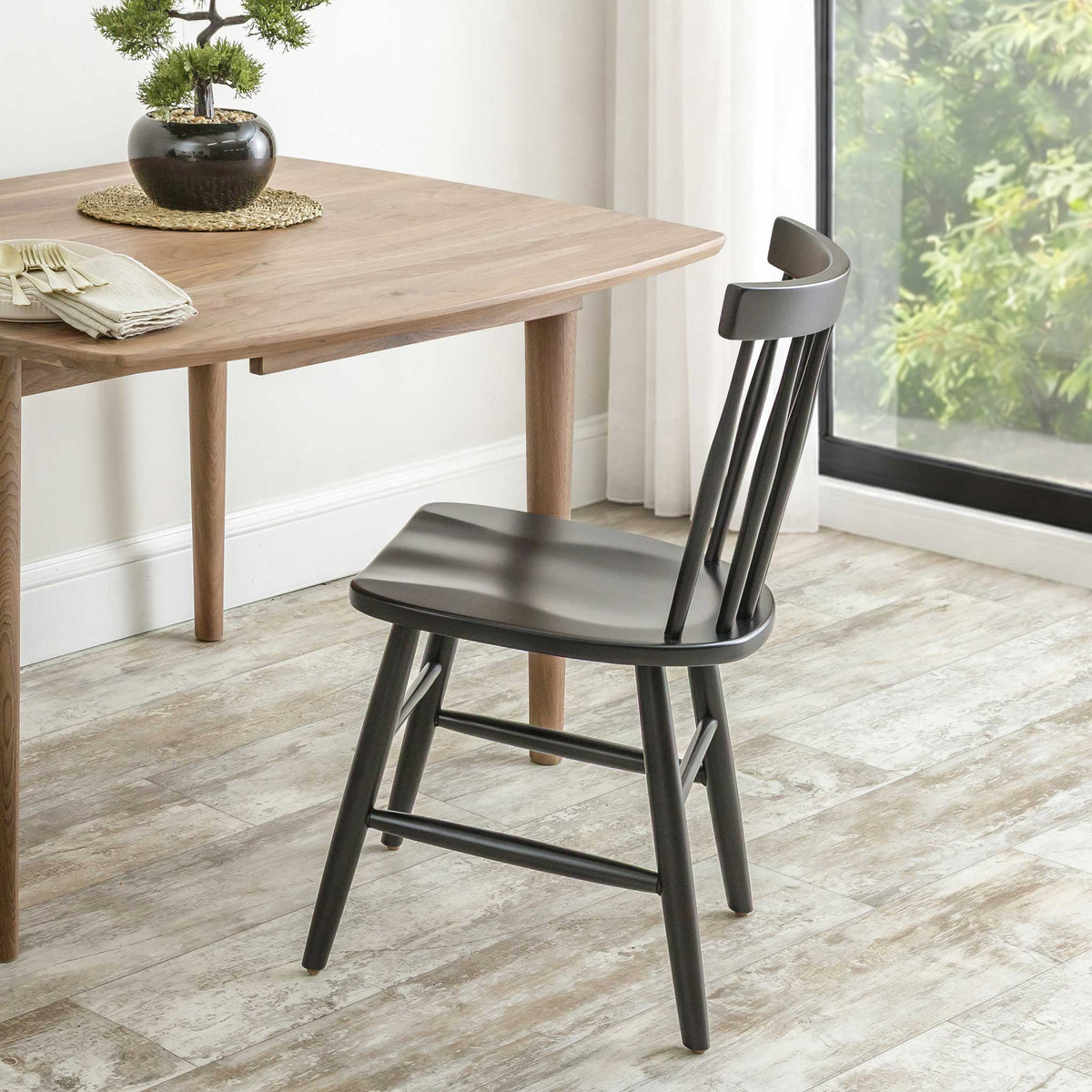 Amish Portage Solid Wood Windsor Dining Chair