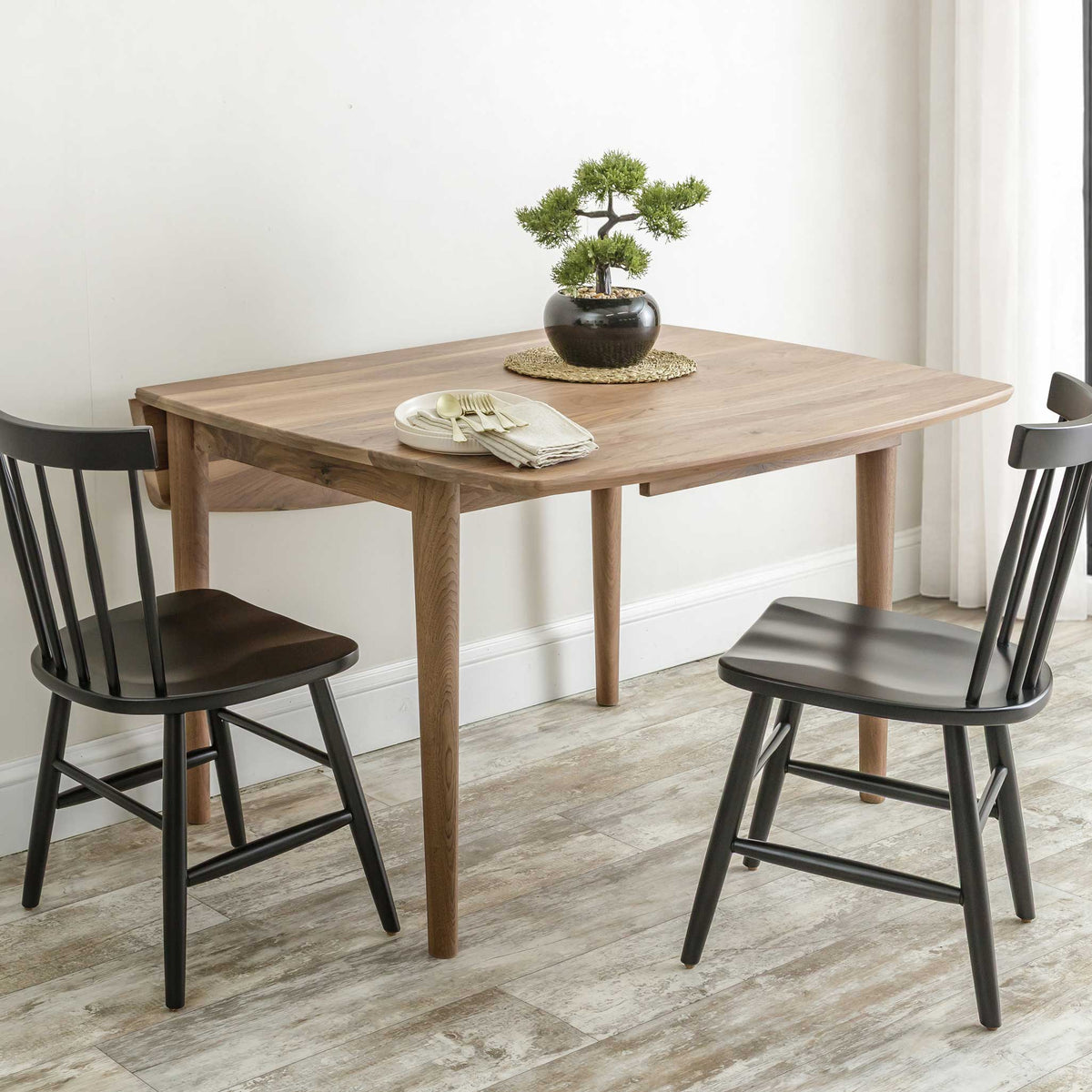 Amish Portage Drop Leaf Solid Wood Dining Table