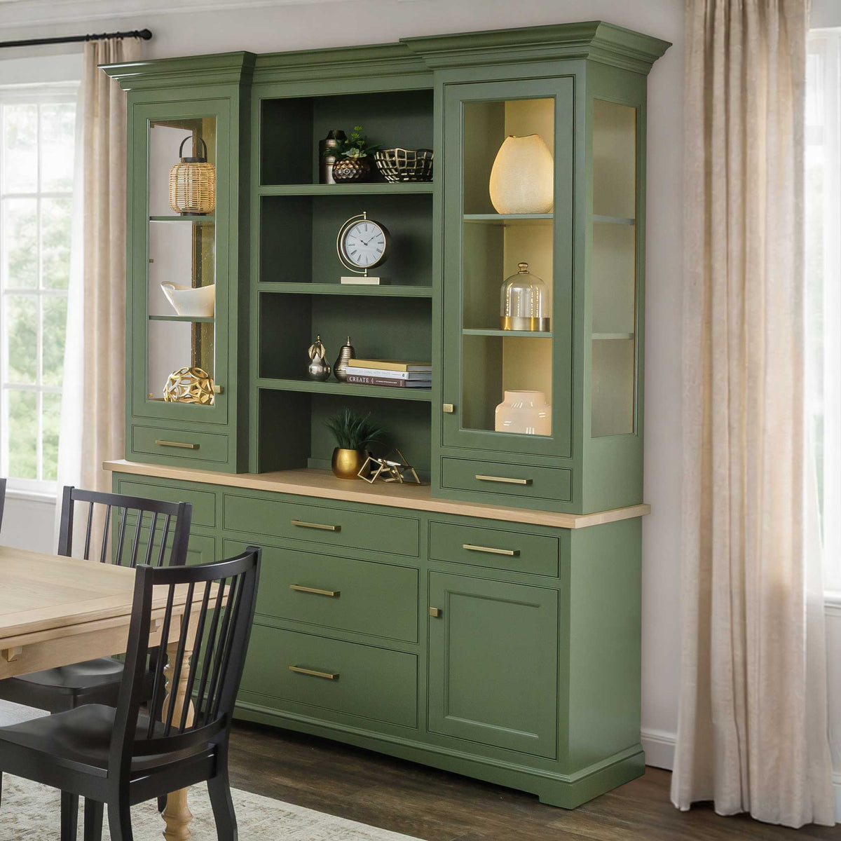 Amish London Dining Room Display Hutch