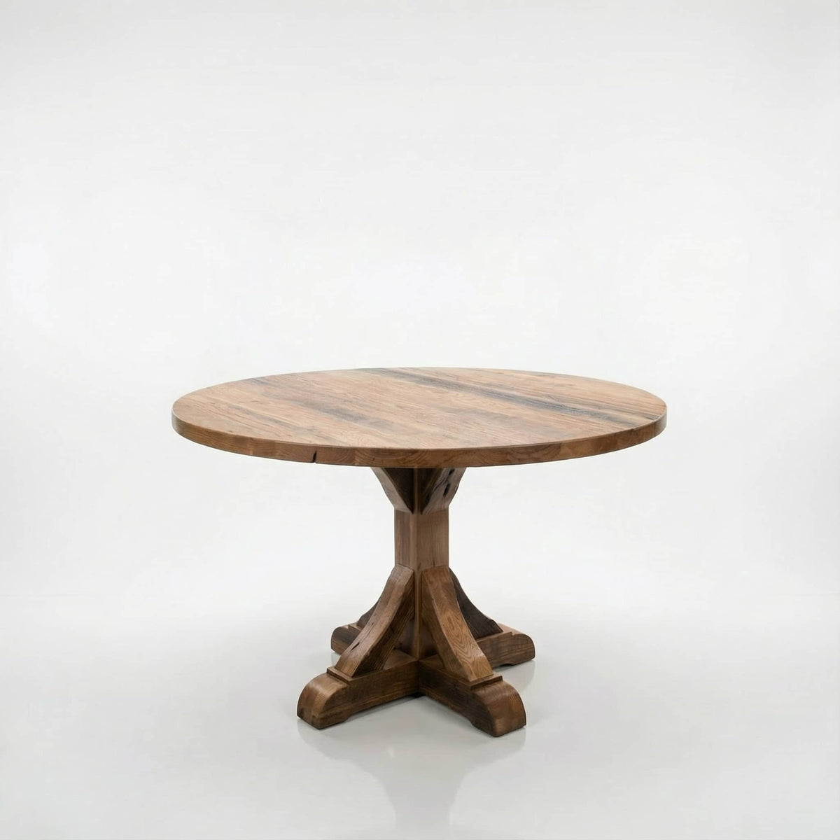 Amish Durango Rustic Barnwood Round Dining Table