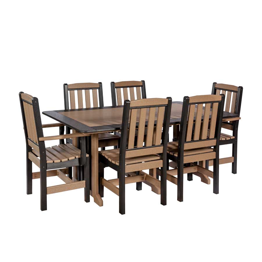 Juego de mesa de comedor para patio y jardín inglés Amish Poly de 72" - Envío rápido