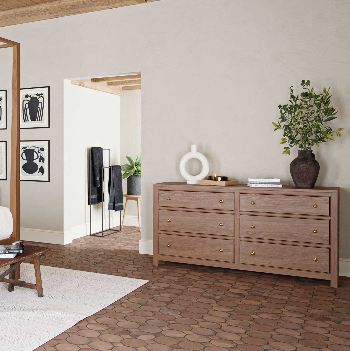 Amish Mid Century Modern Austin 6-Drawer Dresser Amish Mid Century Modern Austin 6-Drawer Dresser