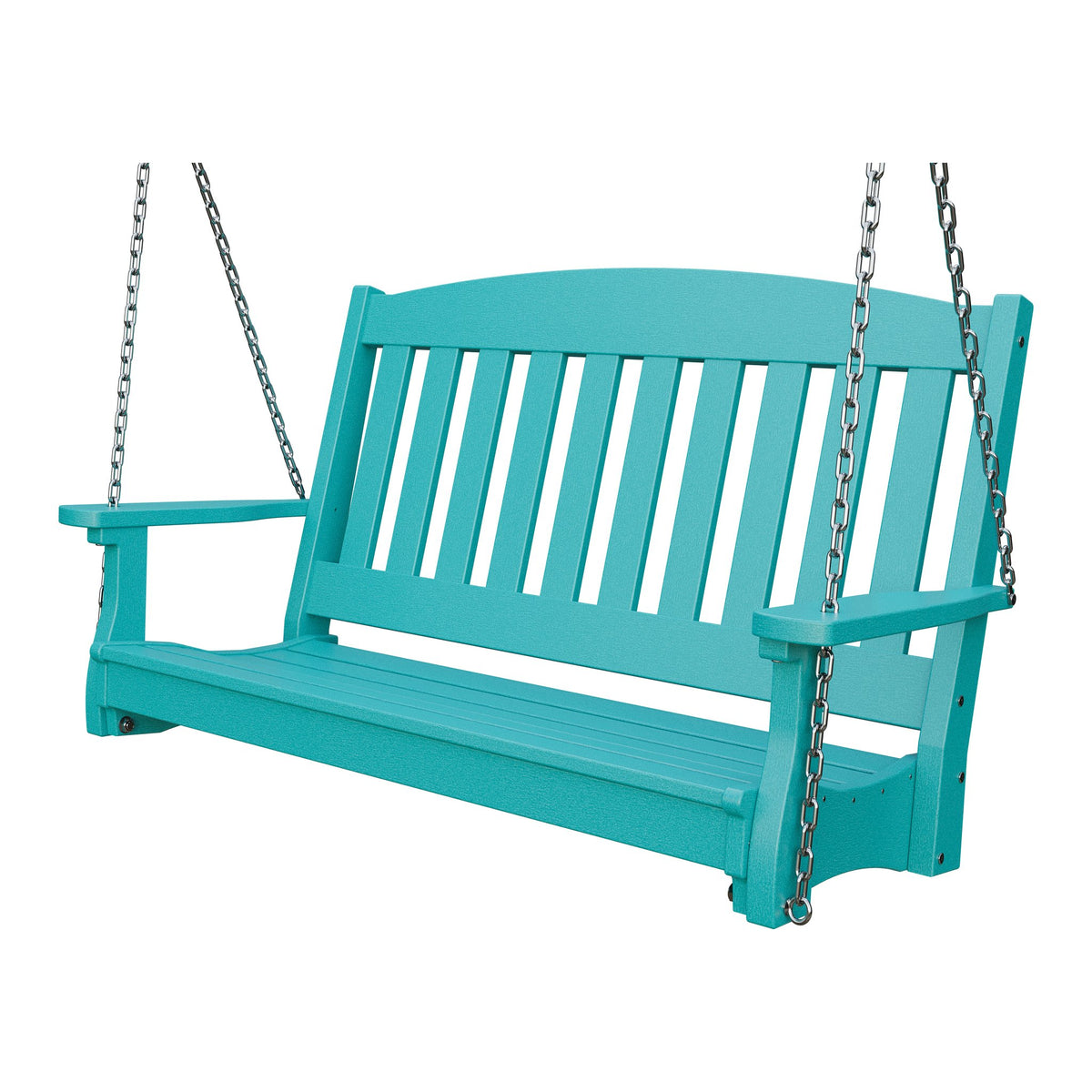 Amish Spanish Garden 4' Poly Hanging Swing in Aruba Blue