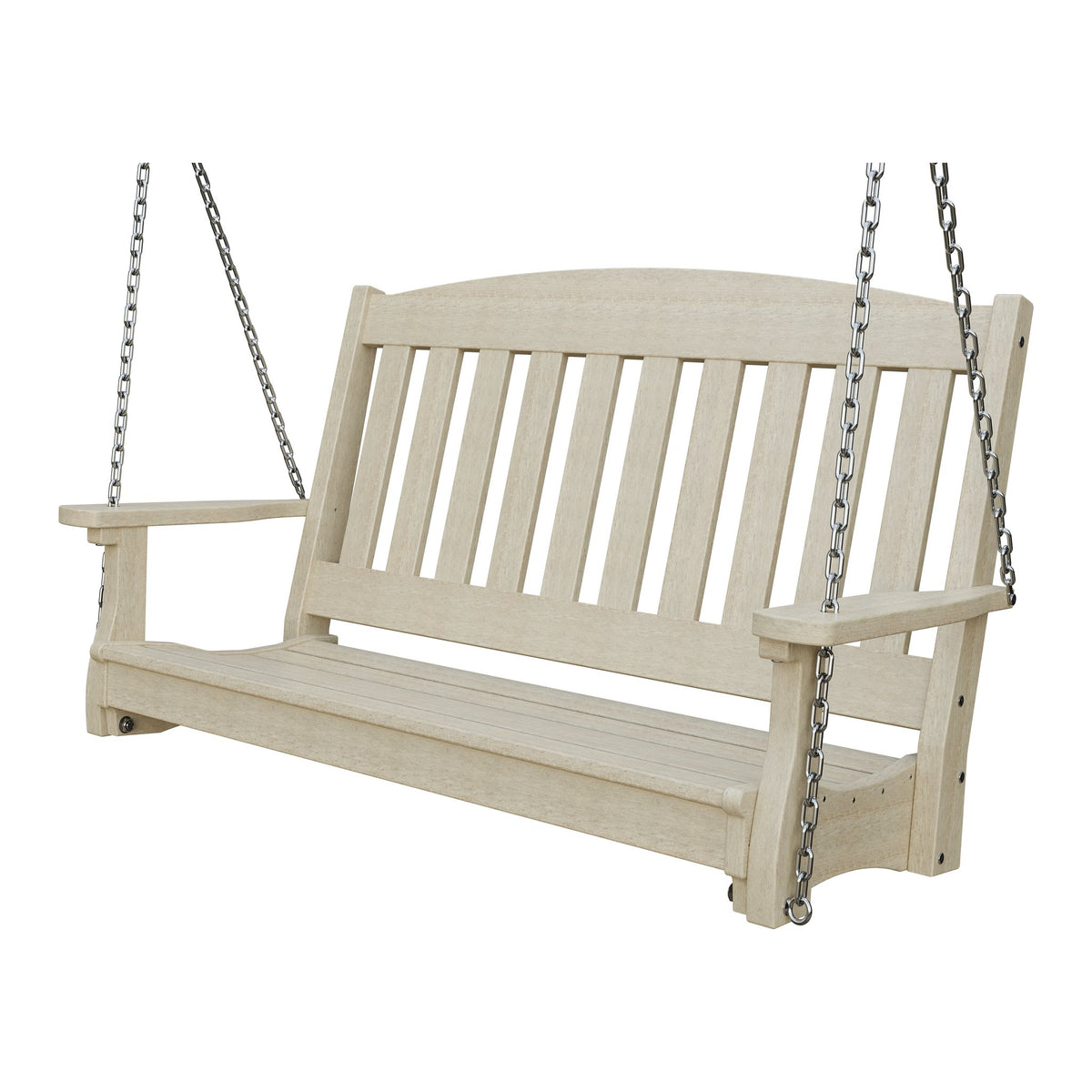 Amish Spanish Garden 4' Poly Hanging Swing in Birchwood