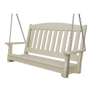 Amish Spanish Garden 4' Poly Hanging Swing in Birchwood