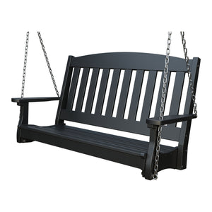 Amish Spanish Garden 4' Poly Hanging Swing in Black