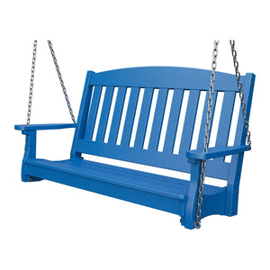 Amish Spanish Garden 4' Poly Hanging Swing in Blue