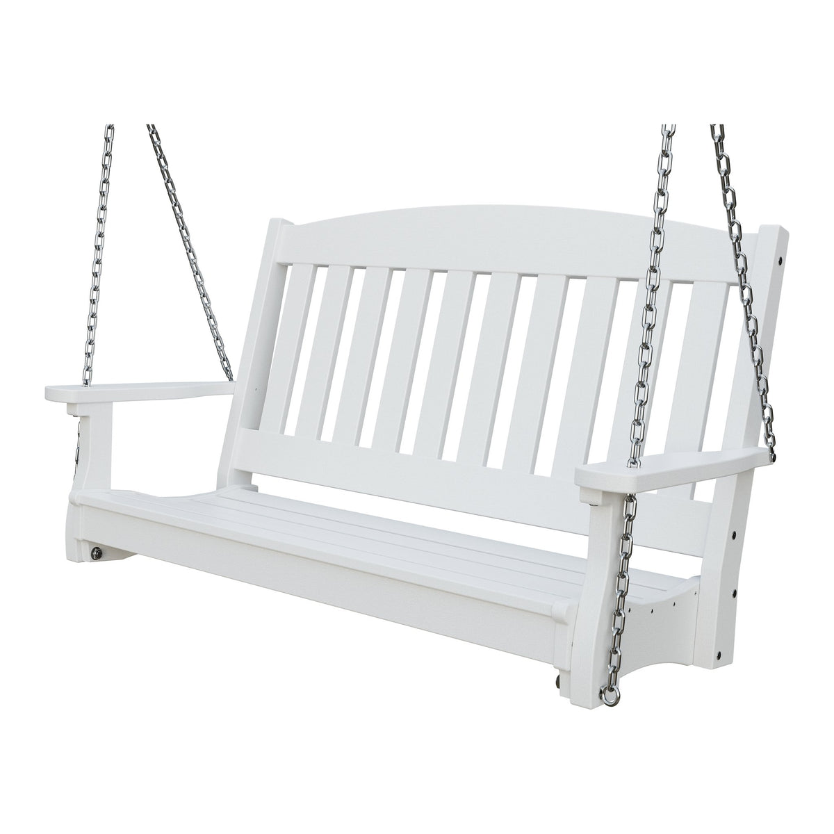Amish Spanish Garden 4' Poly Hanging Swing in Bright White