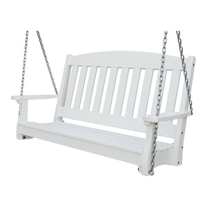 Amish Spanish Garden 4' Poly Hanging Swing in Bright White