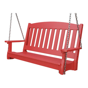Amish Spanish Garden 4' Poly Hanging Swing in Cardinal Red