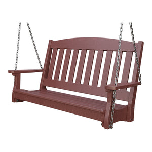 Amish Spanish Garden 4' Poly Hanging Swing in Cherrywood